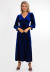 Kate & Pippa Streasa Velvet A-line Midi Dress, Navy