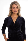 Kate & Pippa Sophia Velvet Wide Leg Jumpsuit, Black