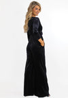 Kate & Pippa Sophia Velvet Wide Leg Jumpsuit, Black