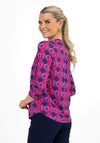 Kate & Pippa Ogee Print Zip Top, Pink