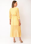 Kate & Pippa Ballerina Polka Dot Wrap Dress, Yellow