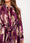 Kate & Pippa Capri Multi Print Midi Dress, Plum