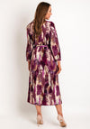 Kate & Pippa Capri Multi Print Midi Dress, Plum