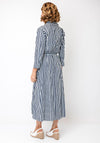 Kate & Pippa Button-Down Striped Shirt Dress, Navy and White