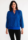 Kate and Pippa Bella Printed Blouse, Blue