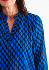 Kate and Pippa Bella Printed Blouse, Blue