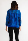 Kate and Pippa Bella Printed Blouse, Blue