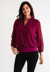 Kate and Pippa Bella Printed Blouse, Pink