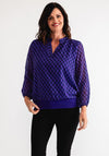 Kate and Pippa Bella Printed Blouse, Purple