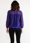 Kate and Pippa Bella Printed Blouse, Purple