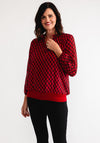 Kate and Pippa Bella Printed Blouse, Red