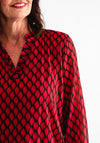 Kate and Pippa Bella Printed Blouse, Red