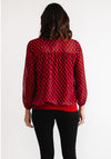 Kate and Pippa Bella Printed Blouse, Red