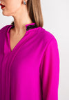 Kate & Pippa Kira Frill Collar Top, Magenta