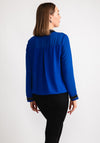 Kate & Pippa Kira Frill Collar Top, Royal Blue