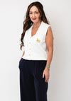 Kate & Pippa Button Up Vest Top, White
