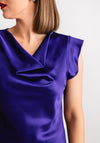 Kate & Pippa Suzy Satin Top, Purple