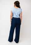 Kate & Pippa Suzy Polka Dot Cowl Neck Top, Baby Blue