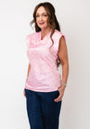 Kate & Pippa Suzy Polka Dot Cowl Neck Top, Baby Pink