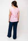 Kate & Pippa Suzy Polka Dot Cowl Neck Top, Baby Pink