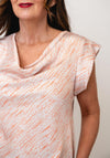 Kate & Pippa Suzy Polka Dot Cowl Neck Top, Beige