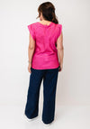 Kate & Pippa Suzy Polka Dot Cowl Neck Top, Fuchsia Pink
