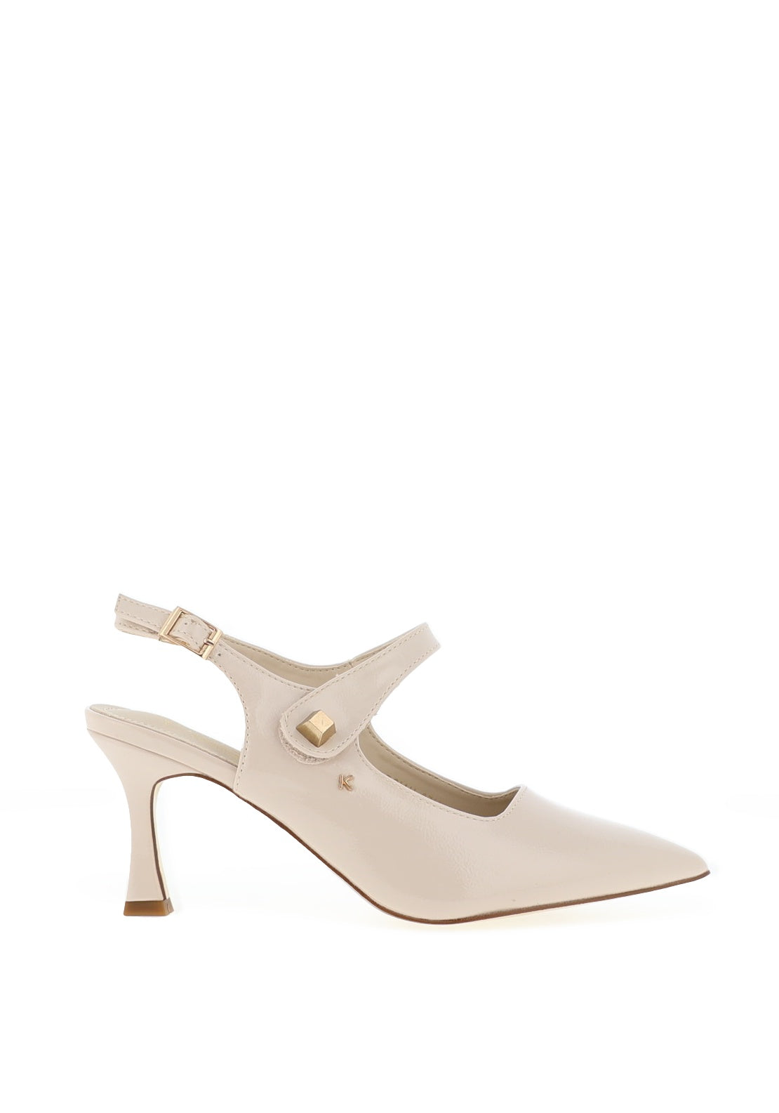 Kate Appleby Parciau Patent Heeled Shoes, Almond