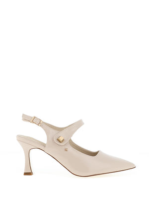 Kate Appleby Parciau Patent Heeled Shoes, Almond