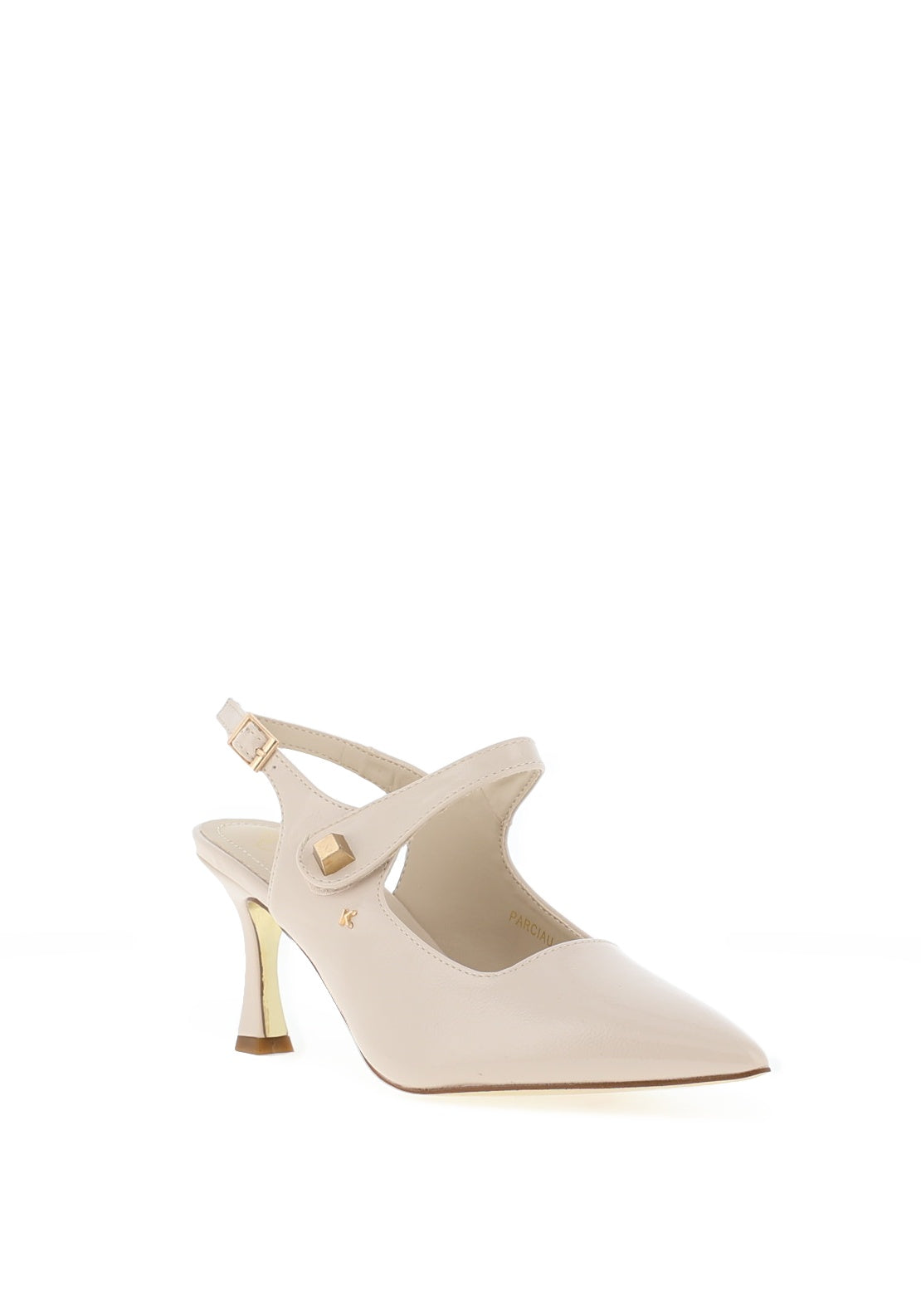 Kate Appleby Parciau Patent Heeled Shoes, Almond