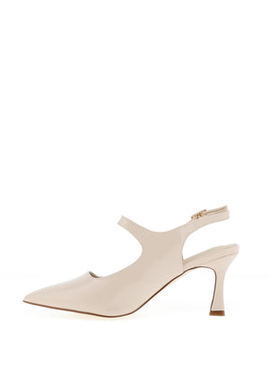 Kate Appleby Parciau Patent Heeled Shoes, Almond