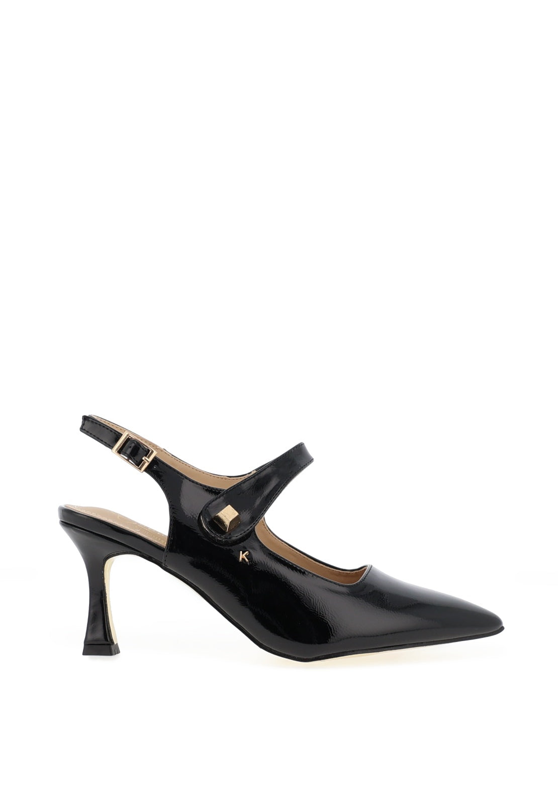 Kate Appleby Parciau Patent Heeled Shoes, Black