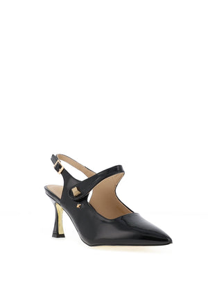 Kate Appleby Parciau Patent Heeled Shoes, Black
