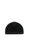 Una Healy Maneater Diamante Encrusted Disc Clutch Bag, Black