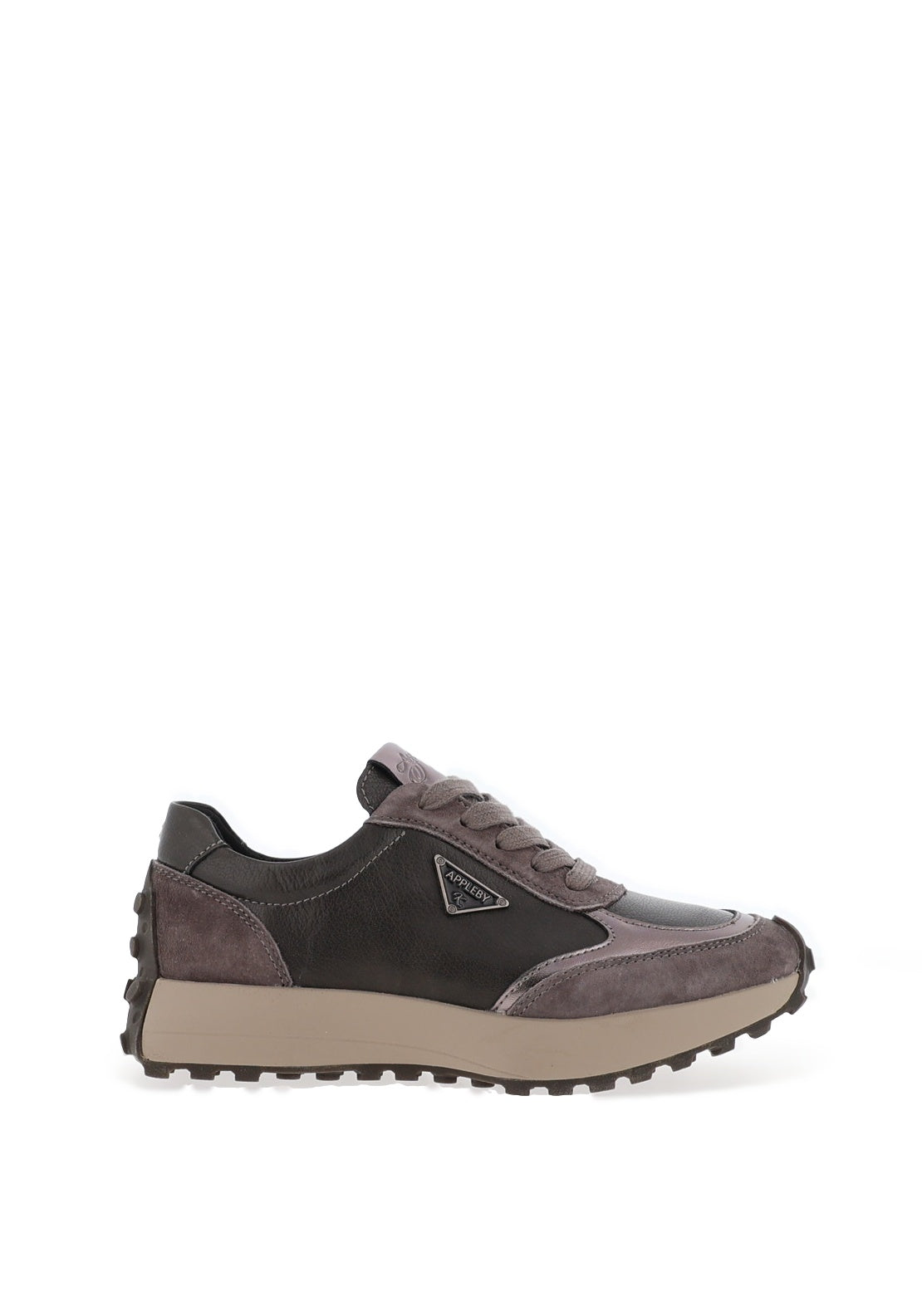 Kate Appleby Berk Lace Up Lug Trainer, Grey
