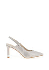 Kate Appleby Burnett Diamante Sling Back Heeled Shoes, Silver