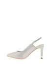 Kate Appleby Burnett Diamante Sling Back Heeled Shoes, Silver