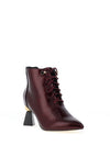 Kate Appleby Caine Patent Geo Heeled Boots, Damson