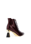 Kate Appleby Caine Patent Geo Heeled Boots, Damson