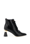 Kate Appleby Caine Patent Geo Heeled Boots, Schwarz