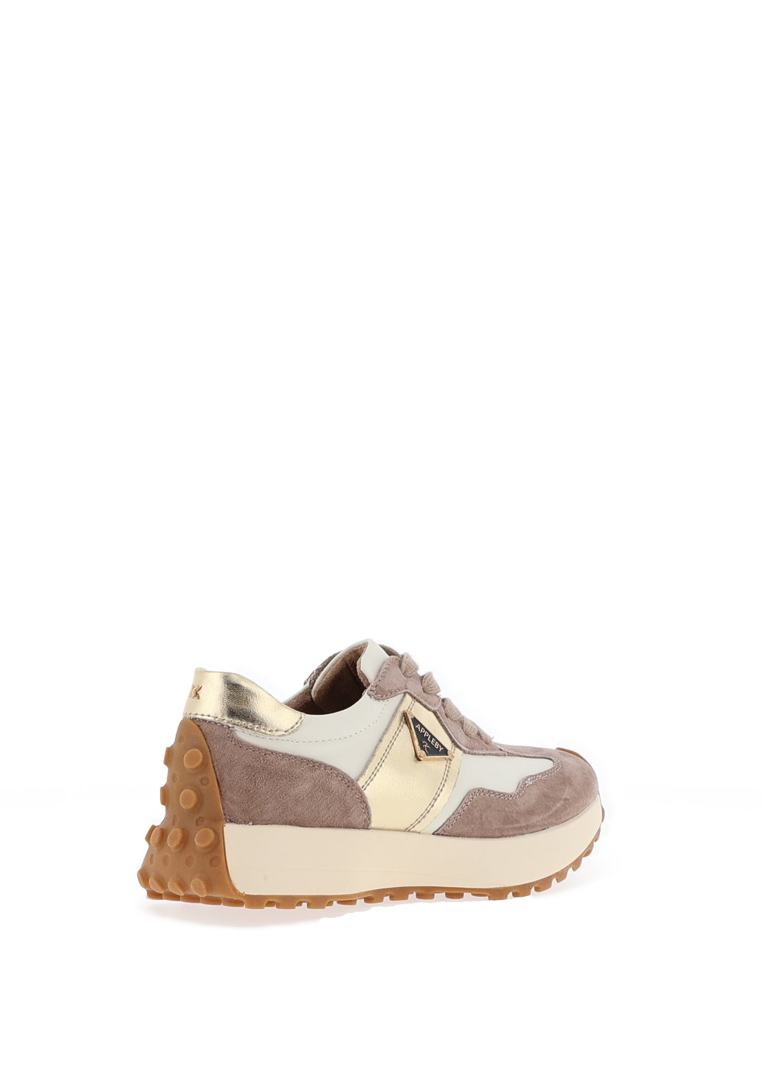 Kate Appleby Caithness Lace Up Lug Sole Trainers, Cream