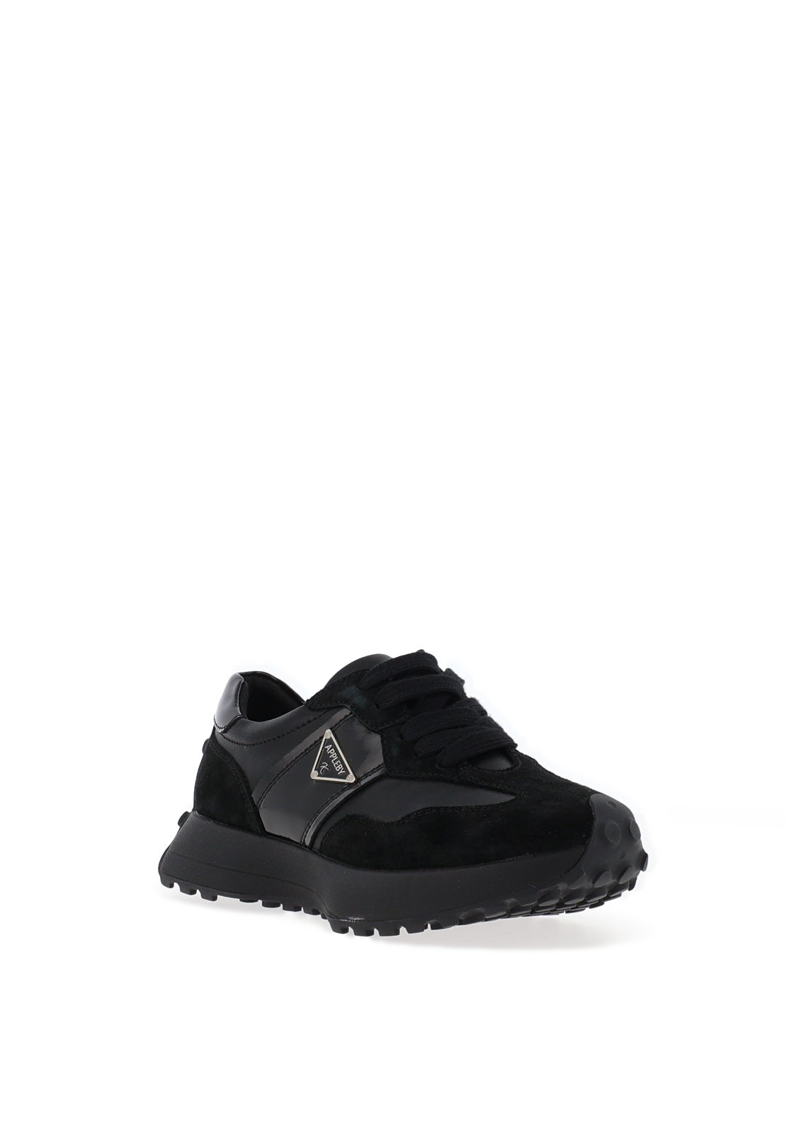 Kate Appleby Caithness Lace Up Lug Sole Trainers, Black