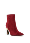 Kate Appleby Carnforth Faux Suede Heeled Ankle Boots, Red