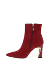 Kate Appleby Carnforth Faux Suede Heeled Ankle Boots, Red
