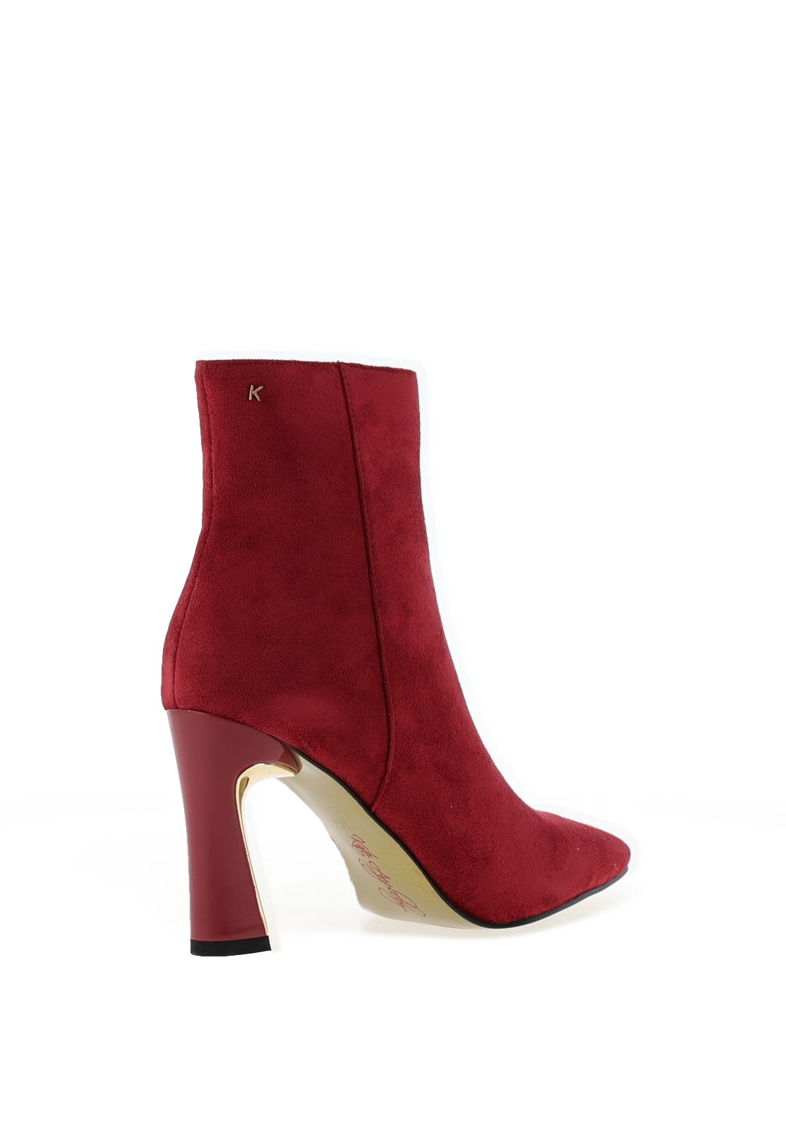 Kate Appleby Carnforth Faux Suede Heeled Ankle Boots, Red
