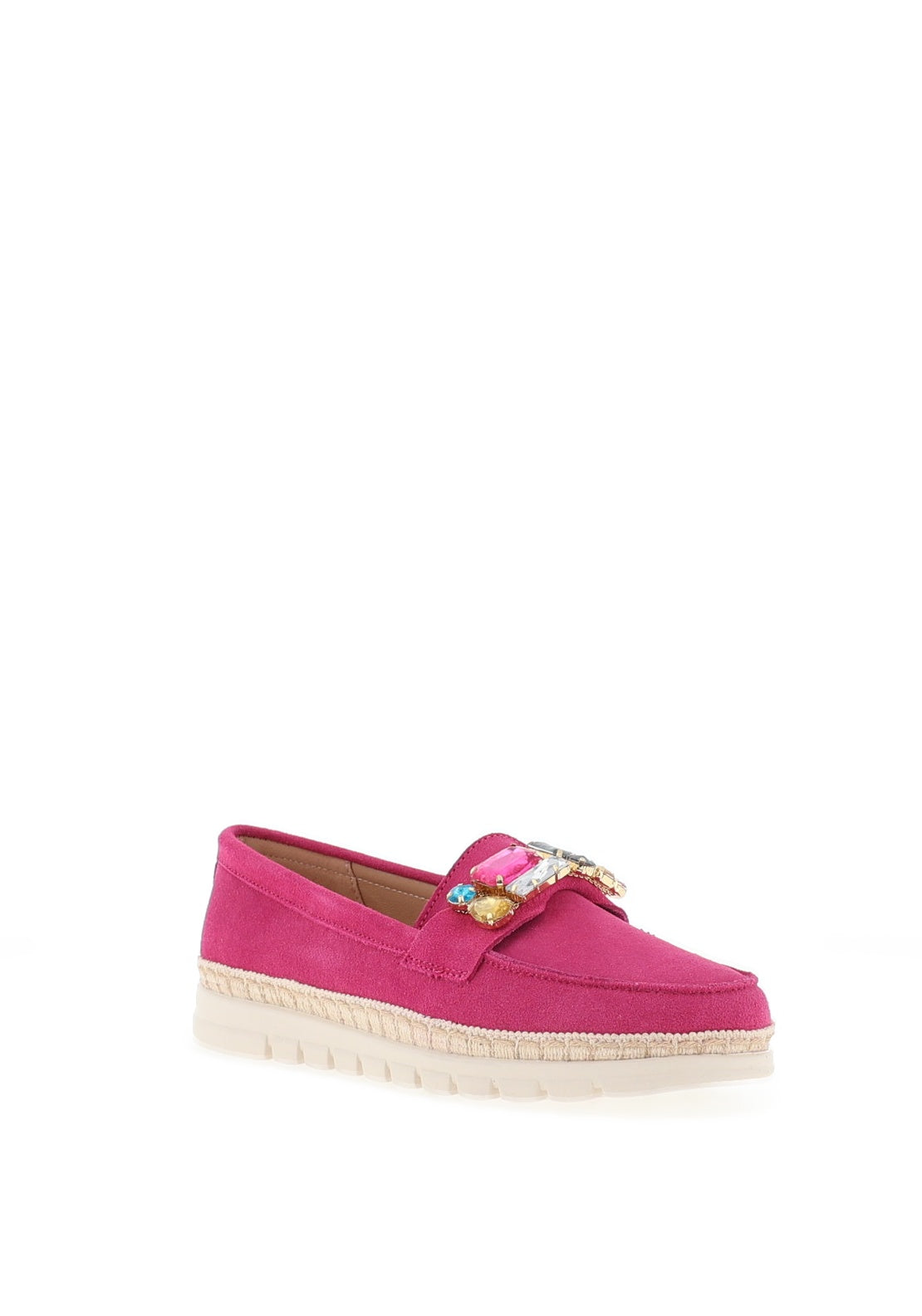 Kate Appleby Chatteris Brooch Platform Loafers, Magenta