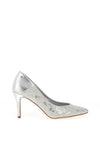 Kate Appleby Colne Pointed Toe Court Shoes, Chrome Marble