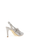 Kate Appleby Cuxham Diamante Buckle Heeled Shoes, Silver Shimmer