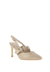 Kate Appleby Cuxham Diamante Buckle Heeled Shoes, Gold Shimmer