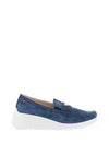 Kate Appleby Didcot Faux Suede Wedge Loafers, Pacific Blue