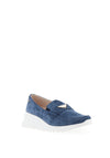 Kate Appleby Didcot Faux Suede Wedge Loafers, Pacific Blue